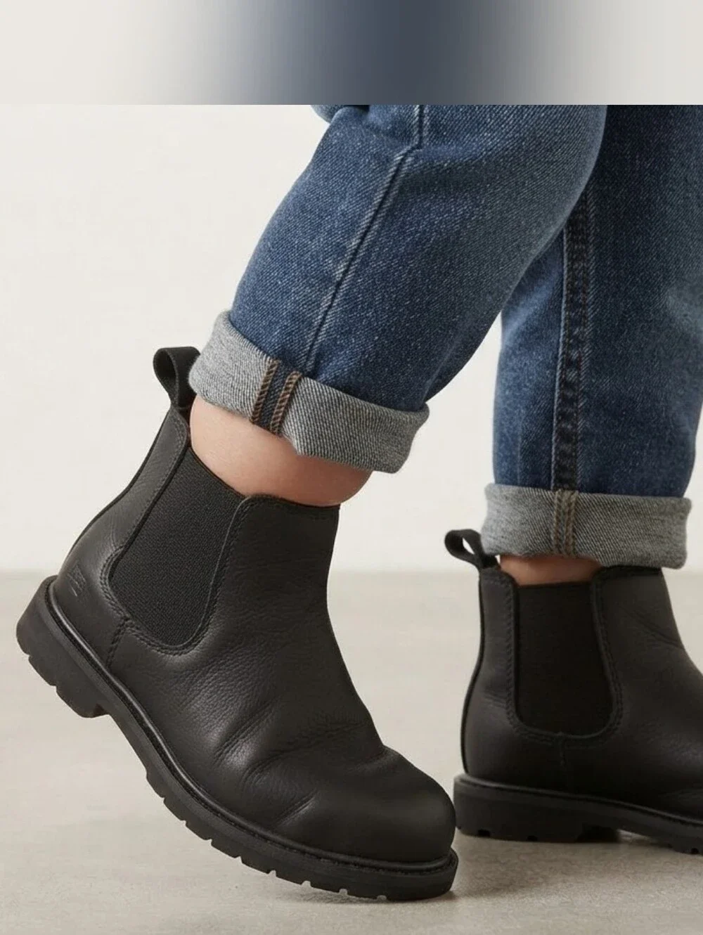 Levi's Kids Black Chelsea Boots Slip On Ankle Booties Size 12 Outdoor Play Activ